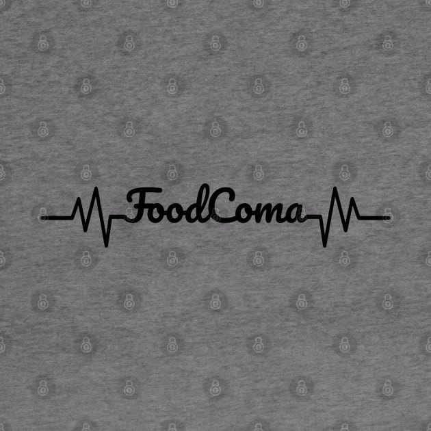Food Coma Heart Rate Black by felixbunny